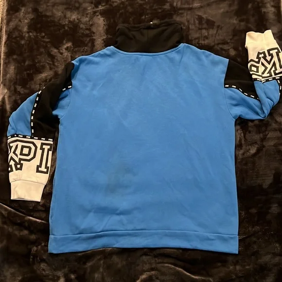 EUC Pink by Victoria Secret Blue Black & White Sweatshirt - Picture 7 of 7